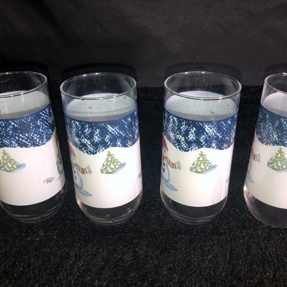 VTG 18 pcs Thomson Pottery Snowman Christmas Spongeware Dinnerware & Drinkware - Picture 11 of 14